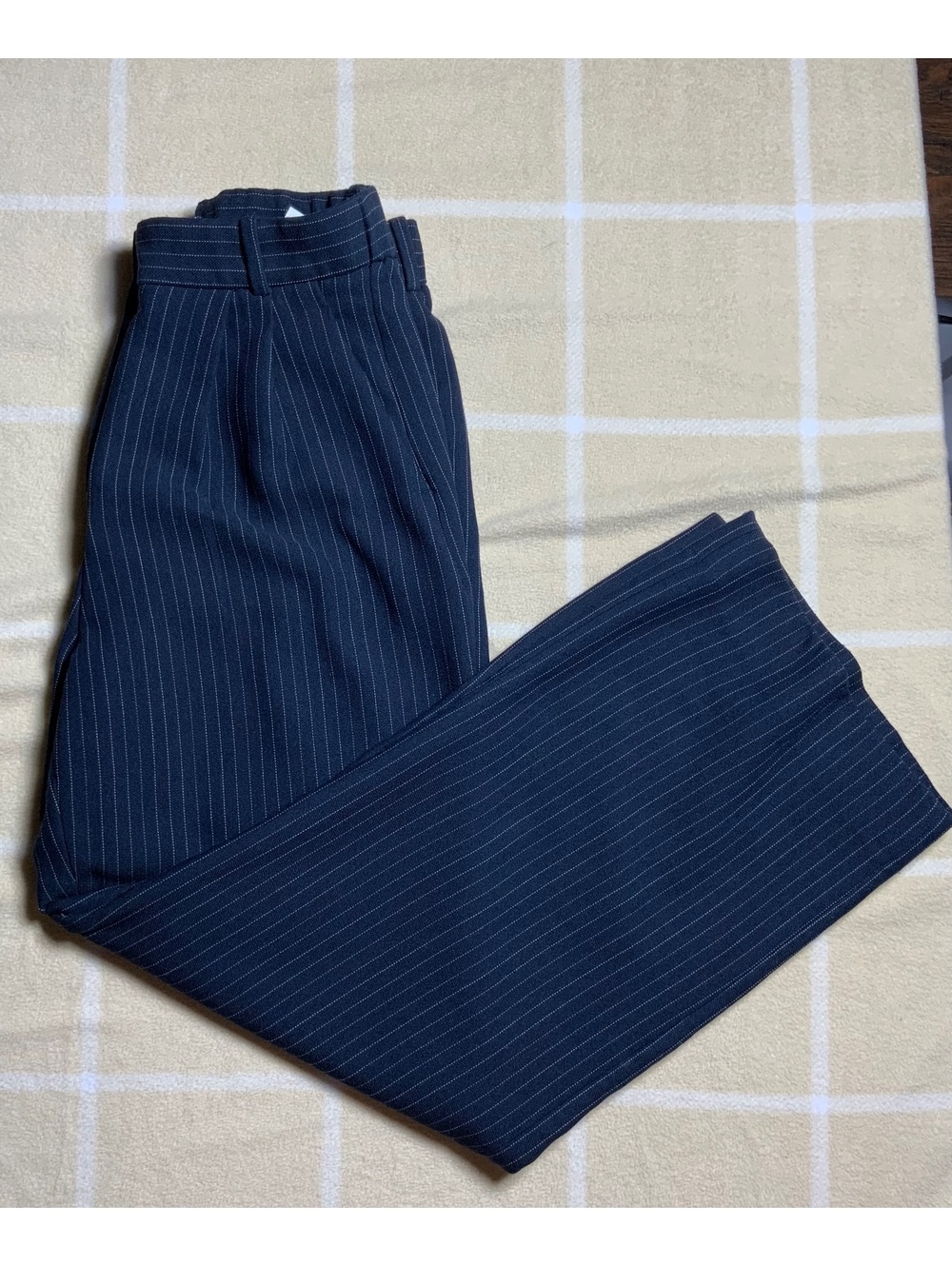 Abercrombie & Fitch Sloan Tailored Pants Women’s Blue Pin Stripe 28/6R